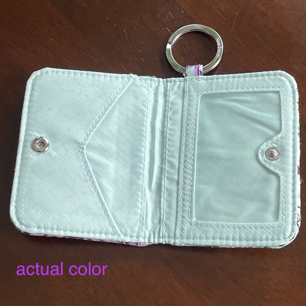 Vera Bradley Cotton Campus Double ID Wallet - Penelope's Garden - Pre Owned 💜 - Picture 4 of 5